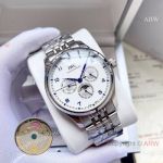 High Quality Replica IWC Portuguese Silver Steel Strap White Face Dial Silver Stainless Steel Case Watch 42×12mm